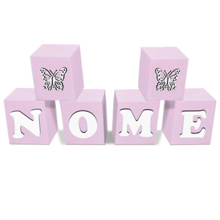 Cubos Dado Personalizado com Nome do Bebê 8x8cm em Oferta na Shopee