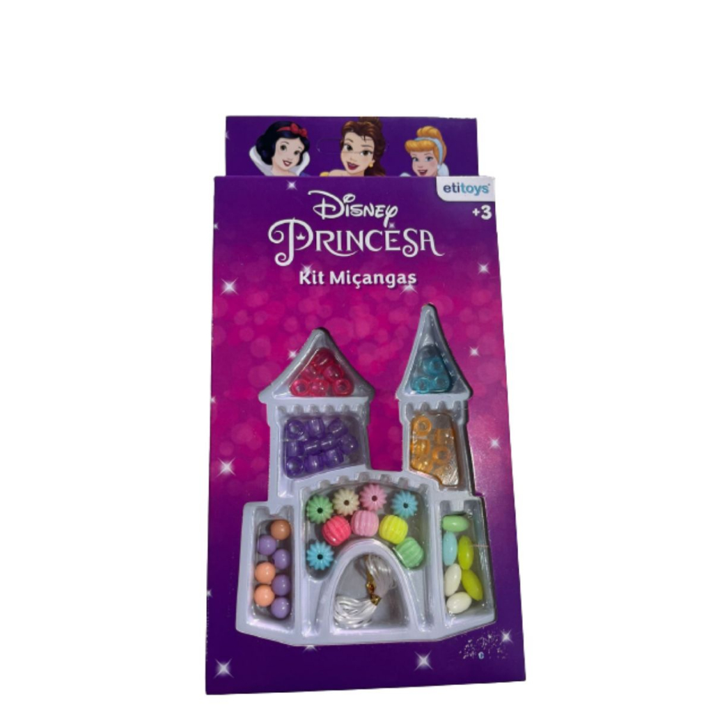 Conjunto Miçanga P/ Montagem Disney Princesas 60 Peças Ou Frozen 65 Peças - Etilux
