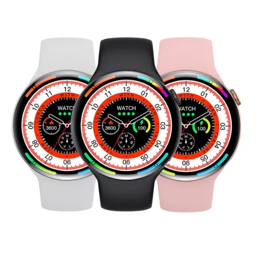 Microwear W28 Watch 8 Pro REDONDO Relógio Inteligente NFC Carregamento Sem Fio Smartwatch