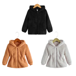 Casaco Teddy Infantil Menino Blusa Frio Masculino Ted Pelinho Capuz Masculino