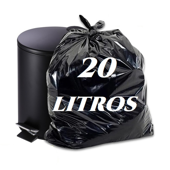 Sacos de lixo 20 Litros REFORÇADO pacote com 100 unidades direto da fábrica em Oferta na Shopee