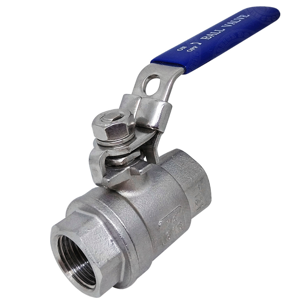 Válvula De Esfera Bi Partida Inox 304/CF8 Rosca F X F 1.1/2" - 1 Polegada e Meia