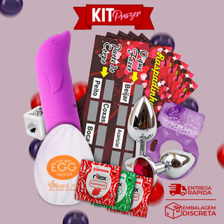 Kit Sex Shop Para Casal 25 Produtos Excitantes Plug Anal Vibrador Lubrificante Dado Raspadinha