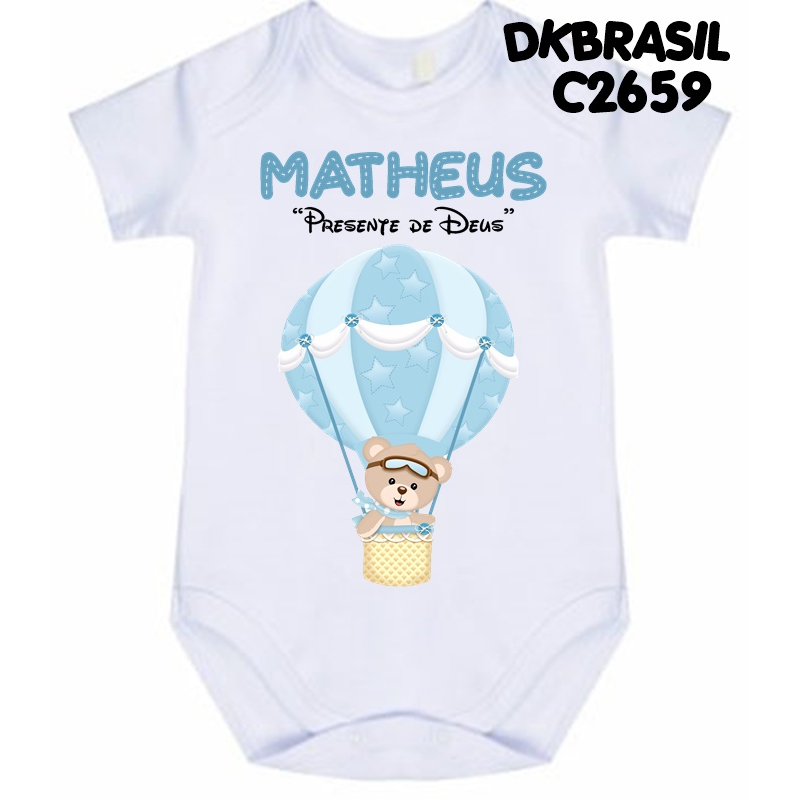 Body Ursinho Baloeiro Significado do nome Matheus C2659