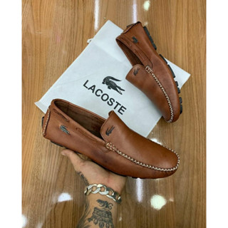 Mocassim Masculino Slip-On LC Liso Sapato Casual em Couro Látego Legítimo Confortável