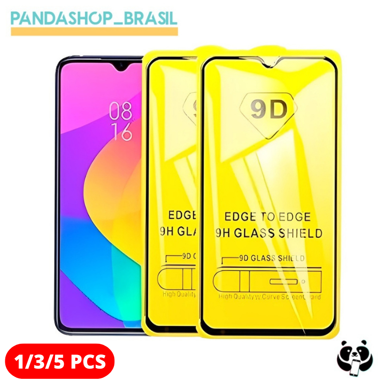 Pelicula Vidro 9D 3D Samsung Galaxy A01/A02s/A03/A10/A11/A12/A22/A31/A32/A52/A51/A72 Cobre tela 100%