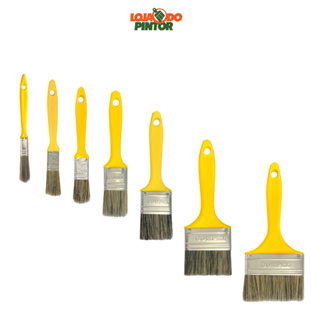Pincel Trincha Cabo Amarelo Pintura Compel-Escolha o Tamanho em Oferta na Shopee