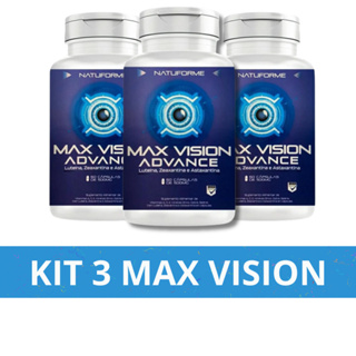 Kit 3 Luteína Astaxantina e Zeaxantina 60 cápsulas cada 500mg Max Vision visão vitamina