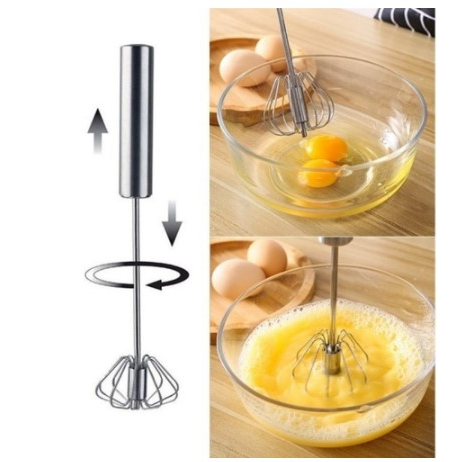 Misturador Batedor de Ovo Mixer Giratório Semi Automático