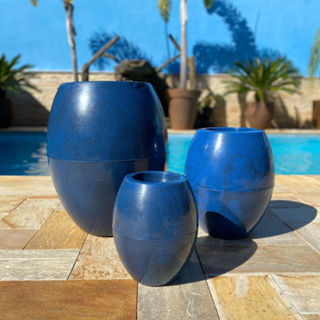 Kit 3 Vasos Polietileno Para Plantas Jardim Sala Casa Luxo Bojo Verona P, M e G em Oferta na Shopee