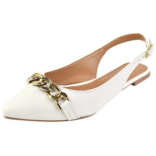 Sapatilha Aberta Donatella Shoes Slingback Corrente Rasteira Chinelo Casual Festa Mulher Feminino Calçado Verão Sandália