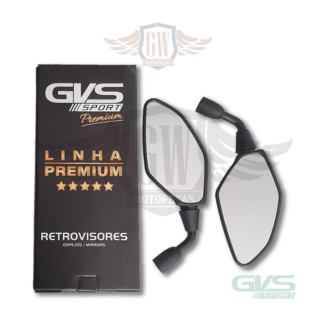 Retrovisor Gvs Mt 03 07 09 Rebaixado Yamaha Lente Convexa