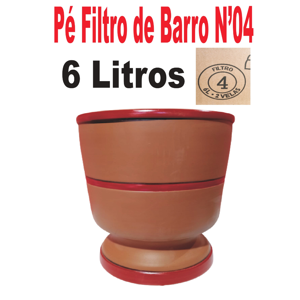 Parte de baixo filtro de barro Pé 6 Litros N'04