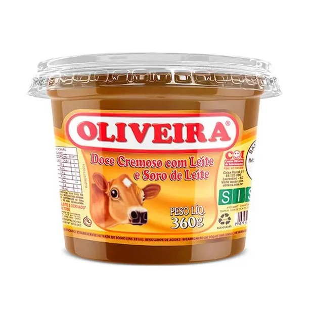 Doce de Leite Cremoso Pote 360g - Oliveira