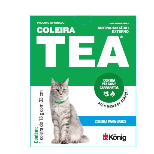 Coleira TEA Gatos 33cm - Contra Pulgas e Carrapatos P/ Gatos em Oferta na Shopee
