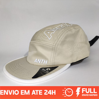 Boné Five Panel Aba Reta Anth co Bege Strapback / Bone Fitâo Original