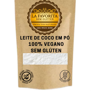 Leite de Coco VEGANO 100% - em Pó - 250g ou 500g - Sem Glúten