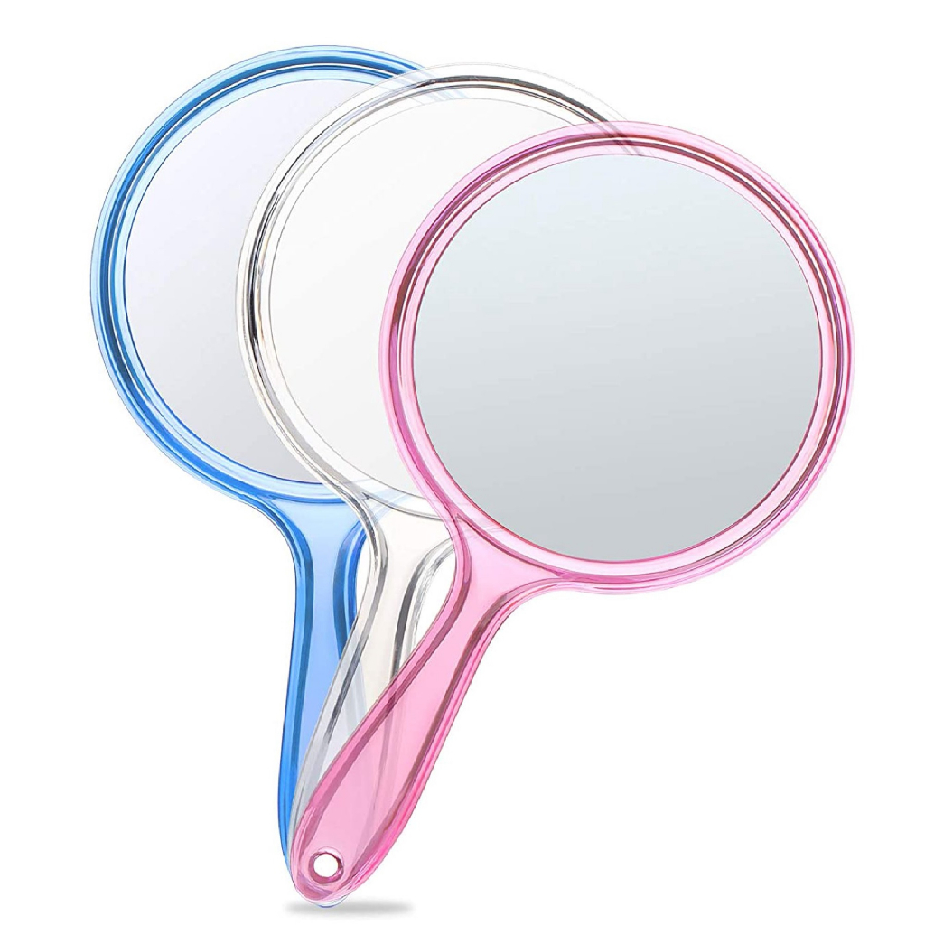 Espelho de Mão com Moldura Decorativa para Maquiagem Dentistas