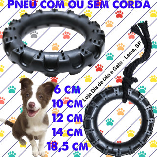Pneu de Borracha Maciça Resistente 2D - Brinquedo Pet para Cachorro Mordedor