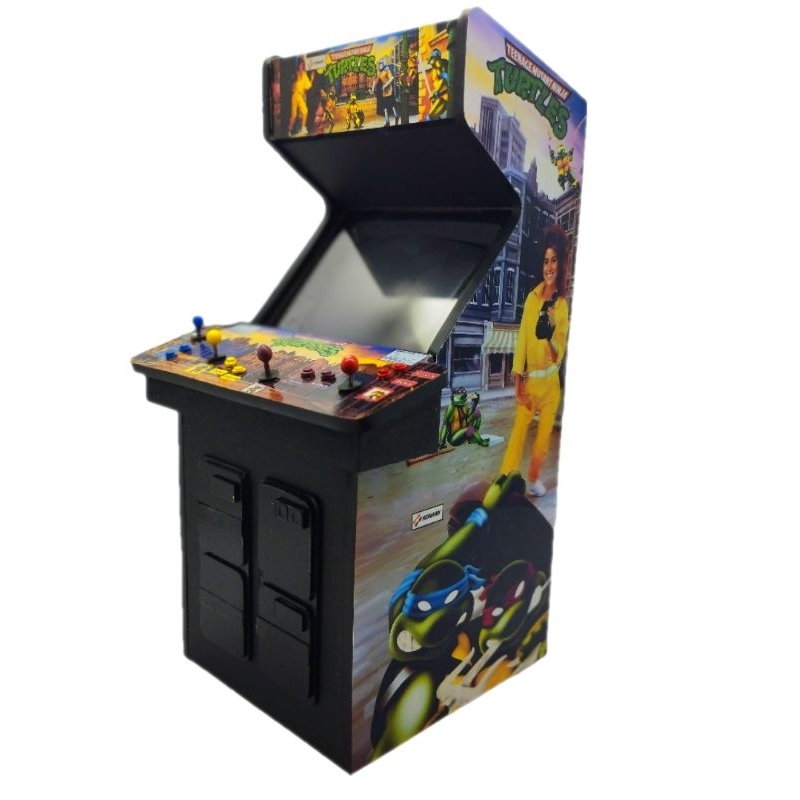 miniatura arcade ,fliperama ,tartarugas ninja.