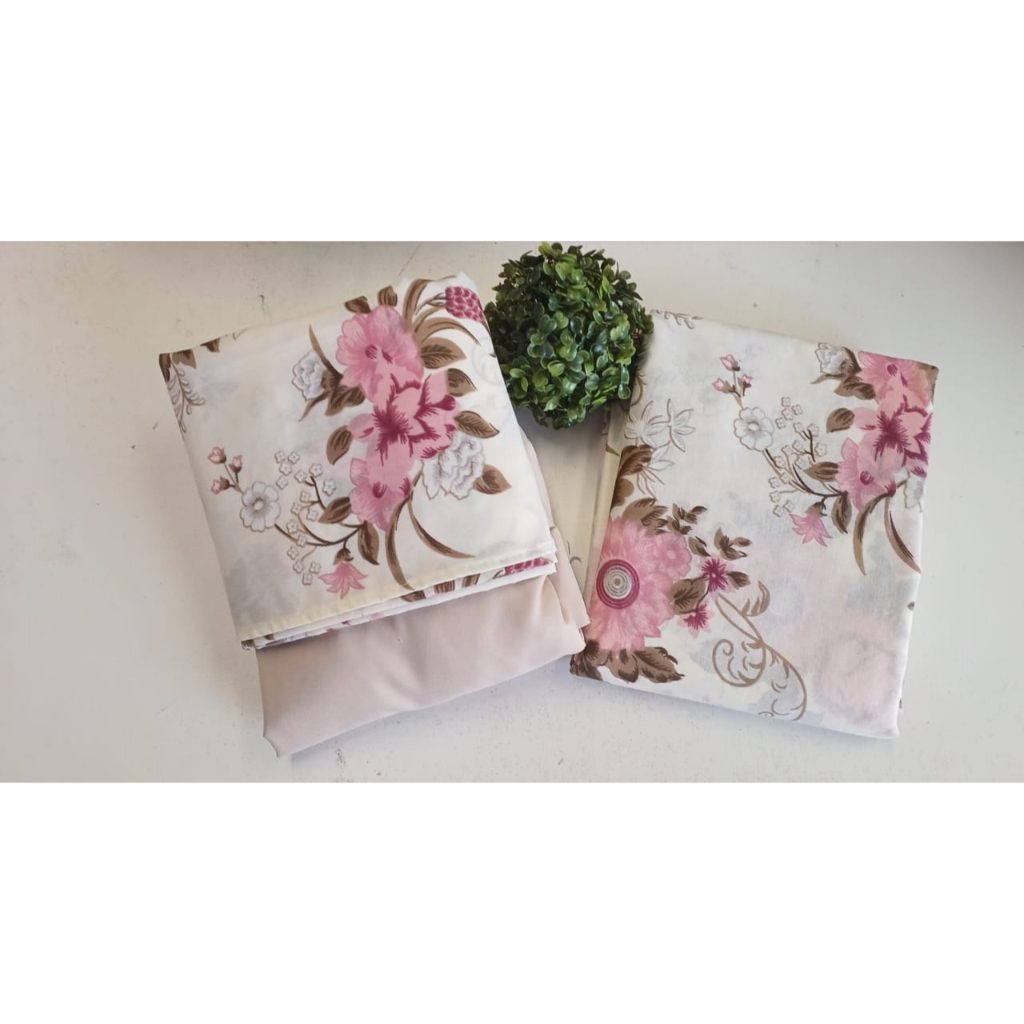 Jogo de Lençol Solteiro 3 Peças 60% Algodão Estampado com Elástico e Fronha