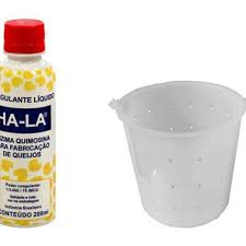 KIT Queijo Coalho Líquido ha-la com Forma 500 gramas em Oferta na Shopee