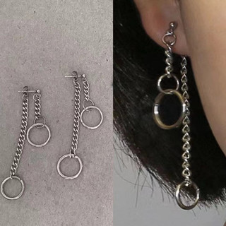 Brinco de Bolinha com Argola - Rear-Montado Brincos Longos Com Corrente Longa Brincos