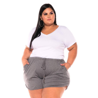 Shorts Feminino Viscolycra Plus Size  Elastano Short Gestante Grávida Malha G1 G2 G3 G4 Praia em Oferta na Shopee