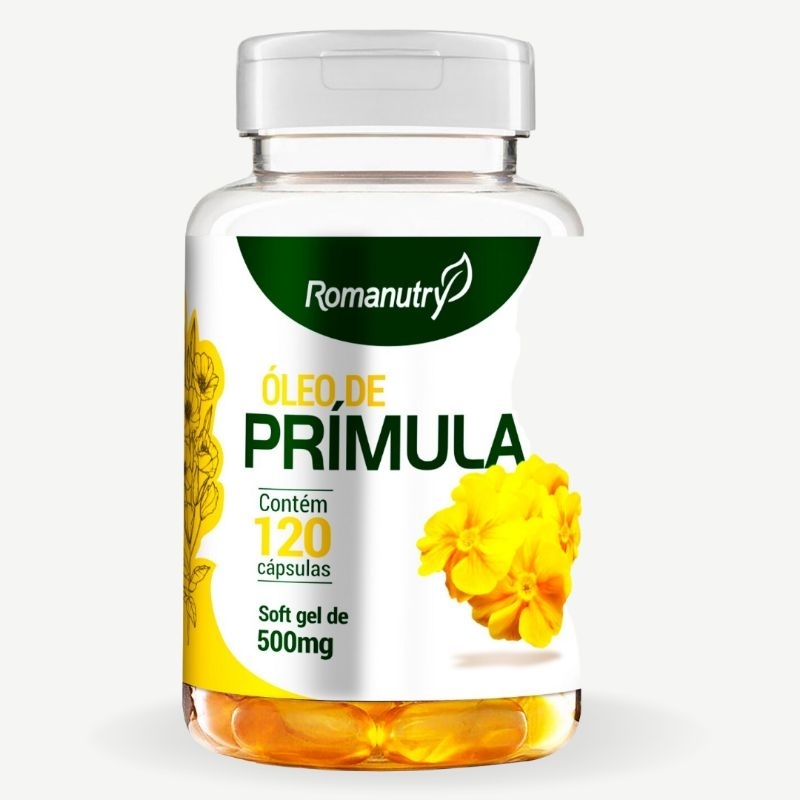 Óleo de prímula de 120 cápsulas da Romanutry com 500mg, suplemento alimentar, envio rápido.