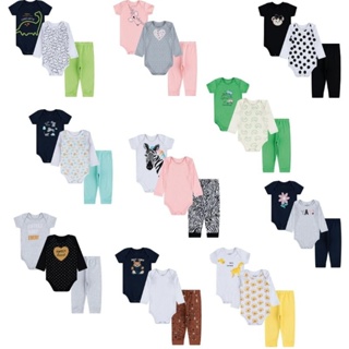 Kit Body Bebê 3 peças em Suedine Menino e Menina em Oferta na Shopee