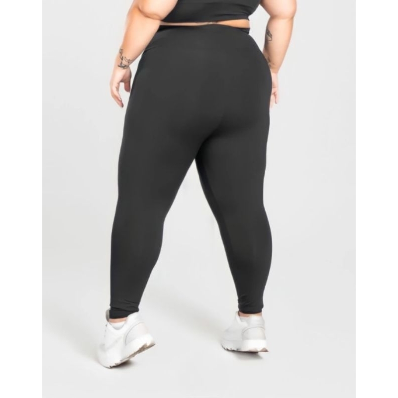 CALÇA LEGGING FEMININA PLUS SIZE CÓS ALTO SEGURA BARRIGA