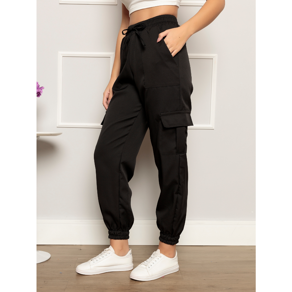 Calça Jogger Alfaiataria Cargo em Oferta na Shopee