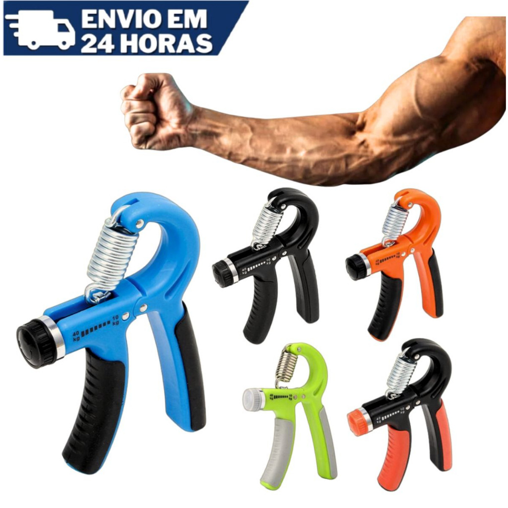 Hand Grip Flexor De Punho Exercício Para Mãos Ajustável Mola 60 Kg Treinar Antebraço