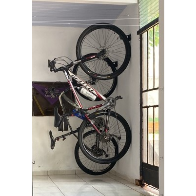 Kit Com 2 GANCHO Suporte De Parede Bike Pendurar 2 Bicicletas Na Vertical