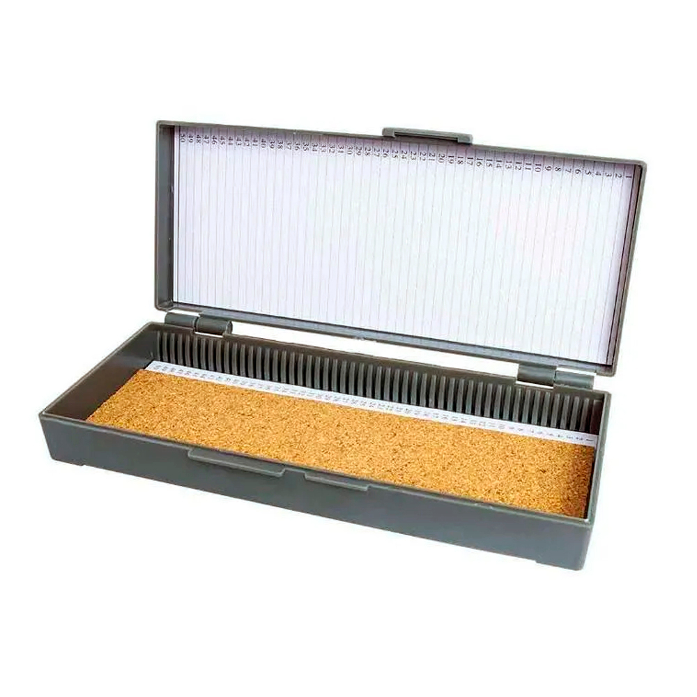 Caixa Plástica em ABS Porta Lâminas Numerada Para 50 Unidades