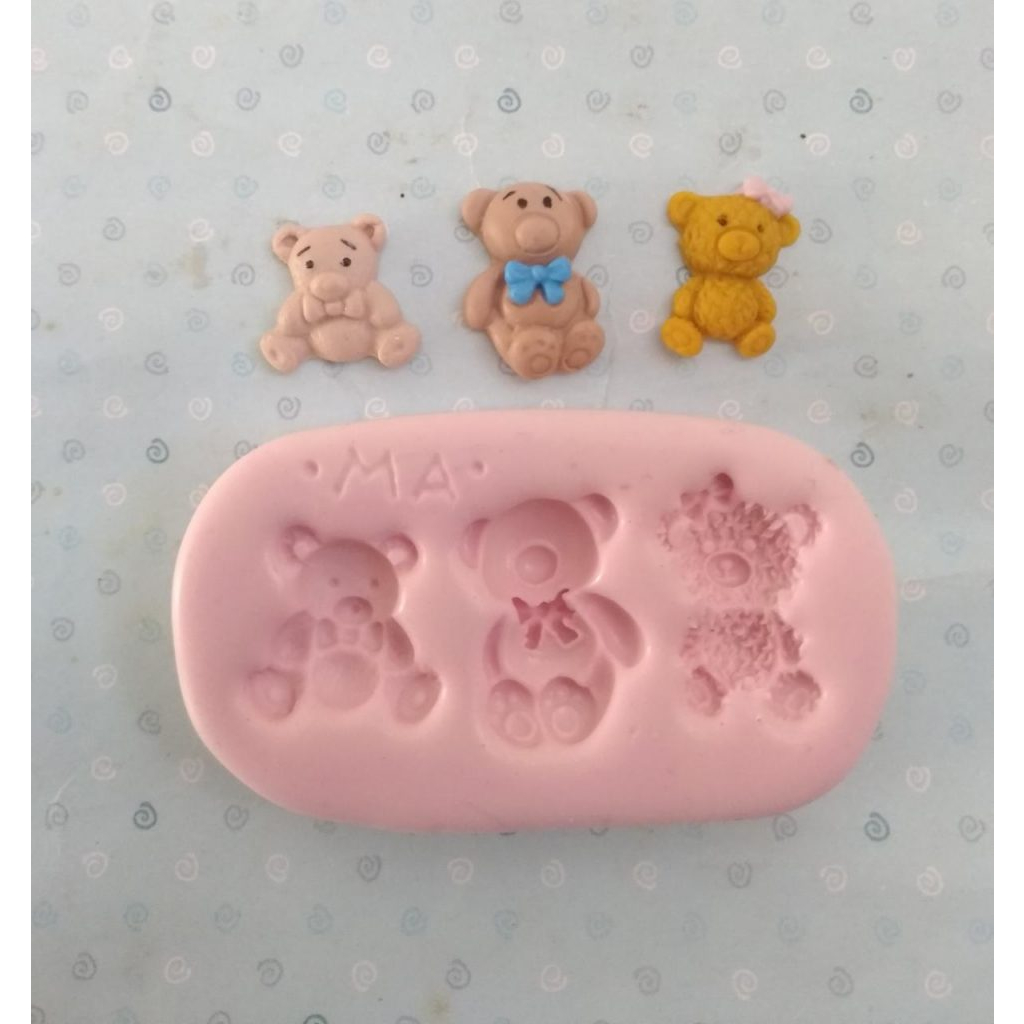 Molde de Silicone Mini Ursos - MA568 em Oferta na Shopee