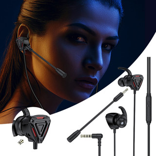 Fones de Ouvido com Fio Microfone Fones Gamer 3.5mm A6 Fone com Fio GM3 Celular Intra Auricular Grave Cancelamento de Ruido