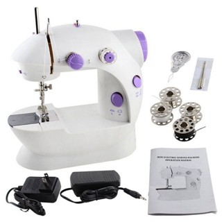 MINI MÁQUINA DE COSTURA BRANCA BIVOLT 127v/220v Portátil Pilhas