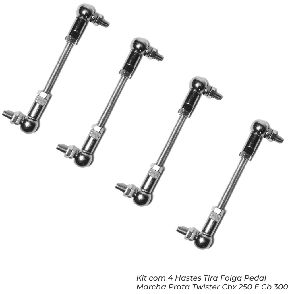 Kit Com 04 Tira Folga Marcha Prata Twister Cbx 250 E Cb 300