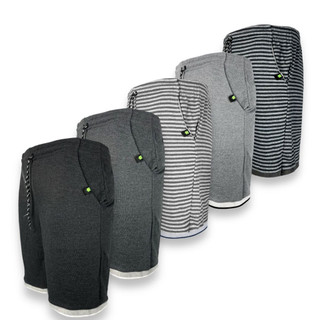 Kit 5 Bermudas Masculina Moletom POLO VERDE Cores Lisas Listrada Academia Treino Masculinas Algodão 100% Confortável
