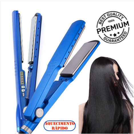 Chapinha Prancha de Cabelo Alisadora Profissional 450F Bivolt Nano Titanium Íon Controle de Temperatura Iônica Com Nota Fiscal