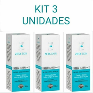 Vários kits sérum facial clareador oil free Zeta Skin 30ml
