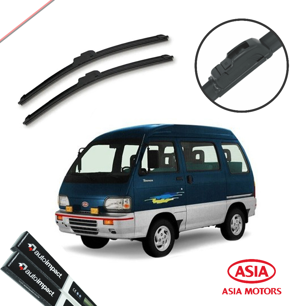 Par Limpador Parabrisa Dianteiro Asia Motors Towner Truck 1993 a 2003 Paleta Original Palheta