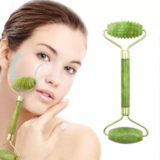 Novo Rolo Rolinho Pedra De Jade Facial Massageador Anti Rugas