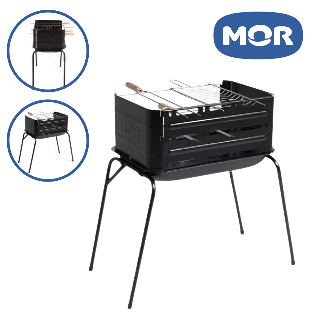 Churrasqueira Montana Portátil Com Grelha Espetos Mor em Oferta na Shopee