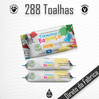 03 Lenços Umedecidos 96 Folhas Turminha Da Bagunça - Testado Dermatologicamente