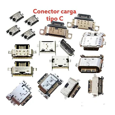 kit até 50 peças conector de carga celular tipo c completo modelos variados usb tipo c
