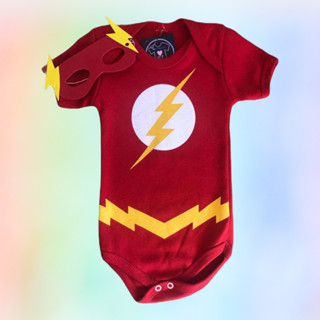Body Bebe Menino Flash + Mascara - Temática Mesversário