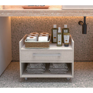 Gabinete Banheiro Armario Nicho 100% Mdf - Ancona 40 cm em Oferta na Shopee