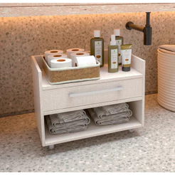 Gabinete Banheiro Armario Nicho 100% Mdf - Ancona 40 cm